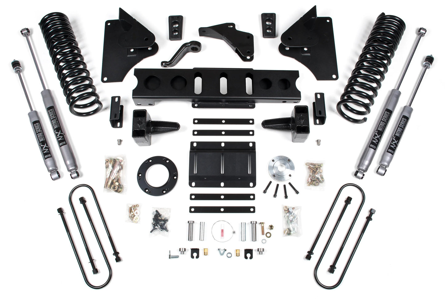 BDS 2013-2018 RAM 3500 4WD,GAS,5.5" 4-LINK LIFT KIT,4" BLOCK,NITRO SHOCKS