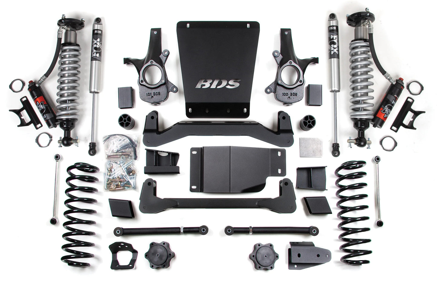 BDS 2007-2014 GM SUV 4WD,GAS,6" COIL SPRING LIFT KIT,FOX 2.5 COILOVERS