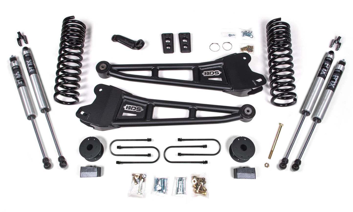 BDS 2013-2018 RAM 3500 4WD,GAS,AIR RIDE,4" RADIUS LIFT,BLOCK,FOX 2.0 SHOCKS