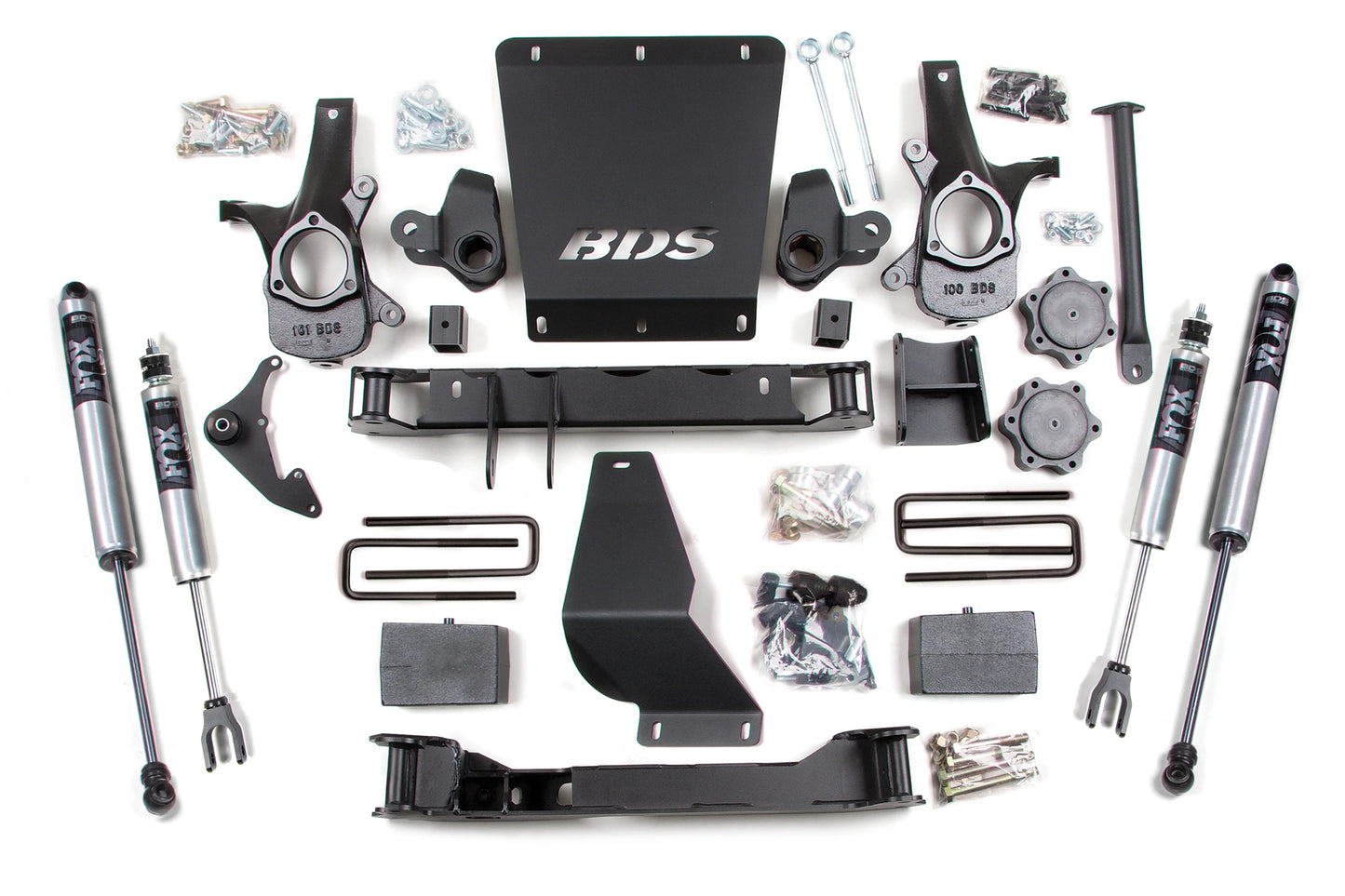 BDS 1999-2006 CHEVY,GMC 1500 4WD 6" LIFT BLOCK KIT WITH FOX 2.0 SHOCKS