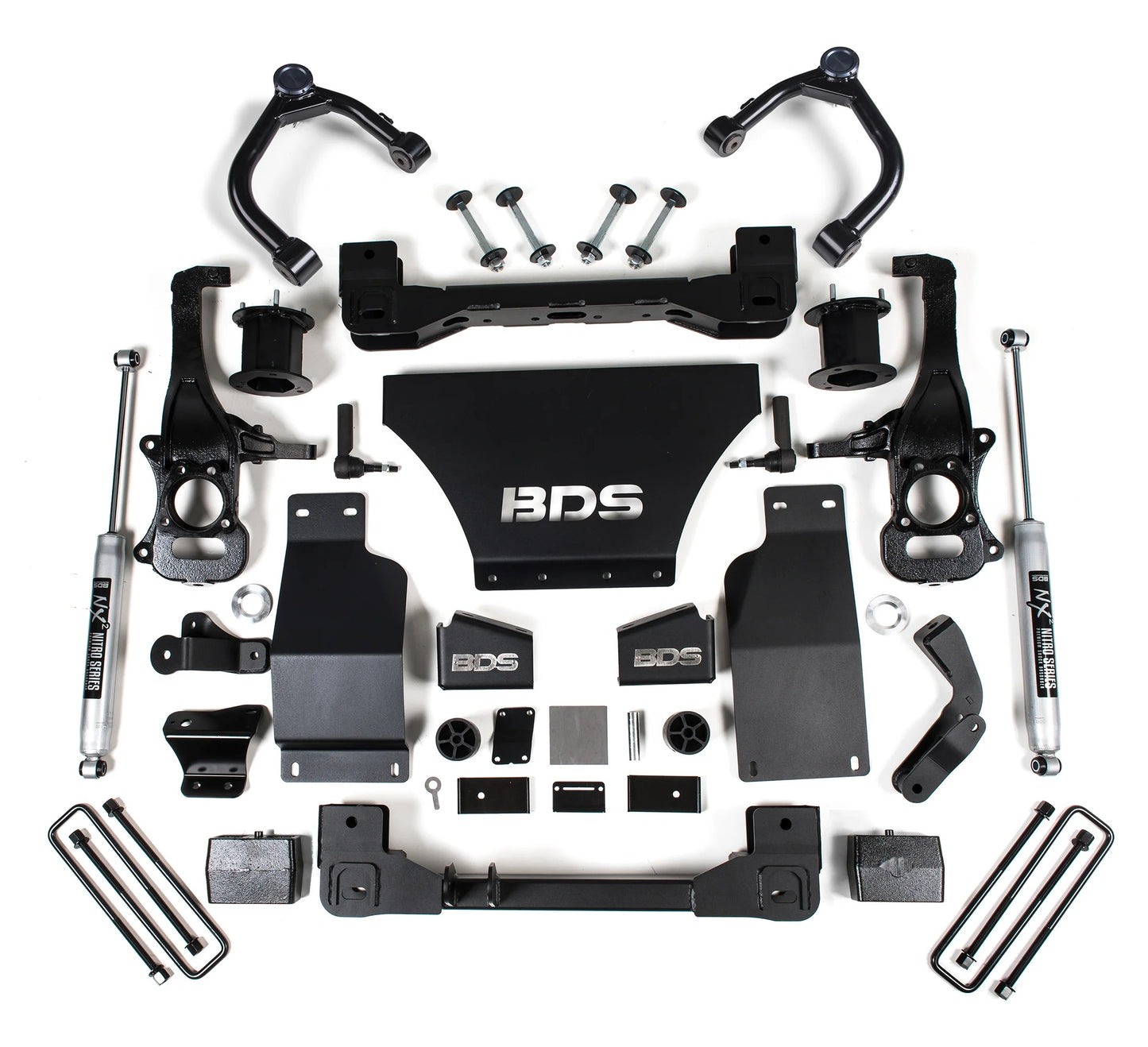 BDS 2019-2024 CHEVY,GMC 1500 4WD GAS 4" LIFT,STRUT SPACER & NITRO REAR SHOCKS
