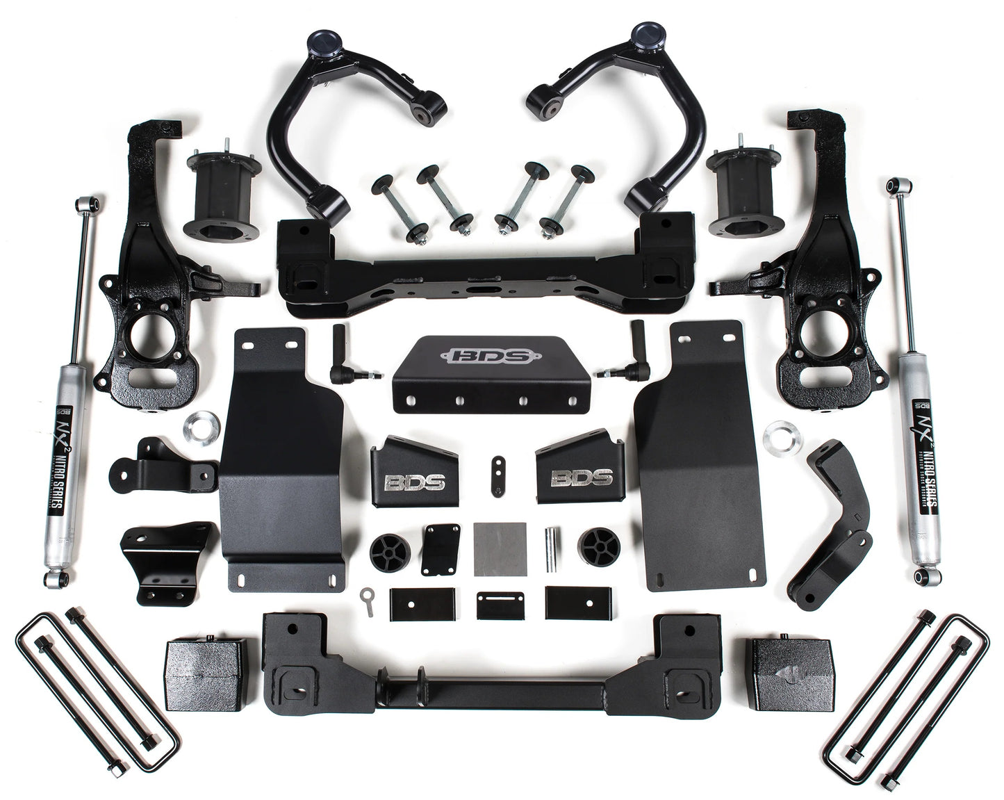 BDS 2019-2025 CHEVY,GMC 1500 4WD DIESEL 6" LIFT,STRUT SPACER & NITRO REAR SHOCKS