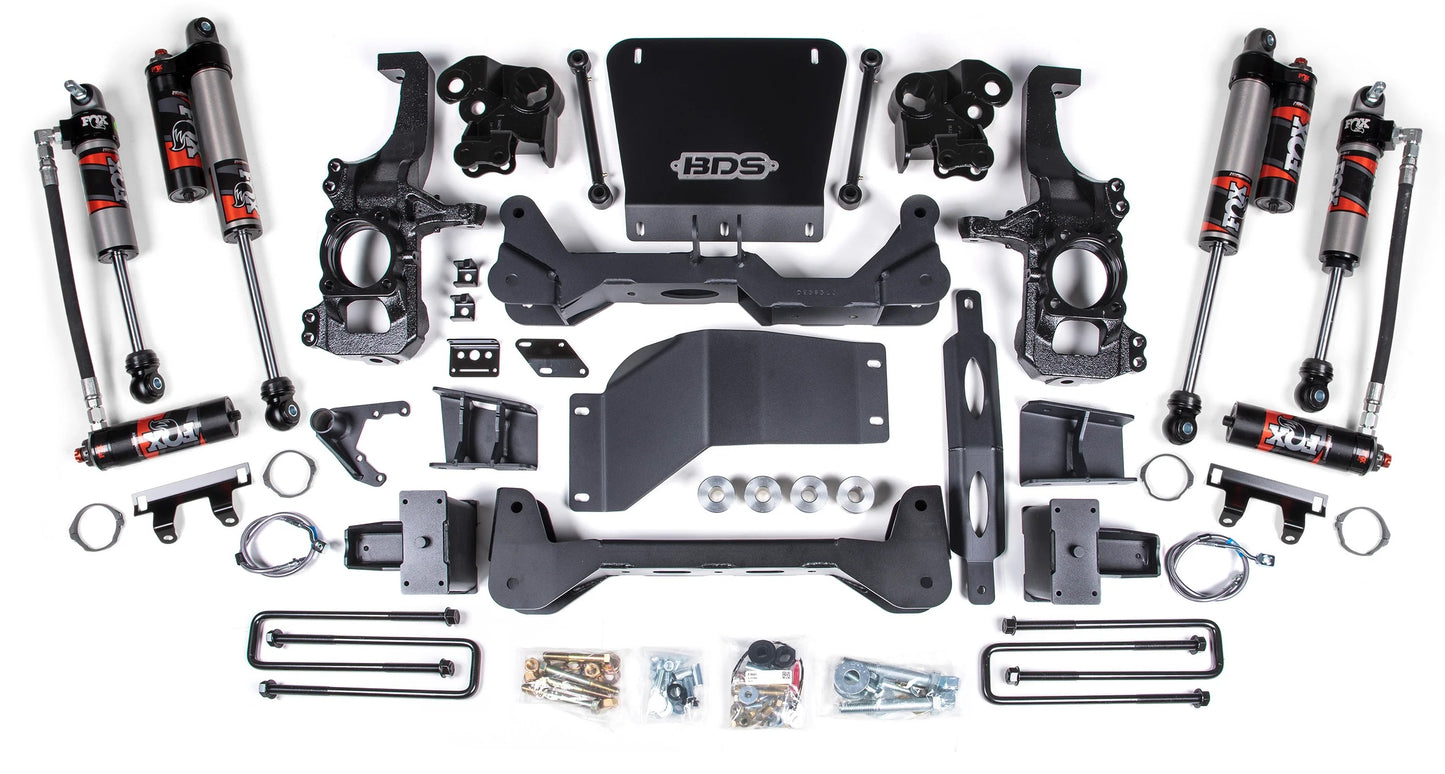 BDS 20-25 GM 2500HD,3500HD W/O OVERLOAD,5" LIFT KIT,FOX PERFORMANCE ELITE SHOCKS