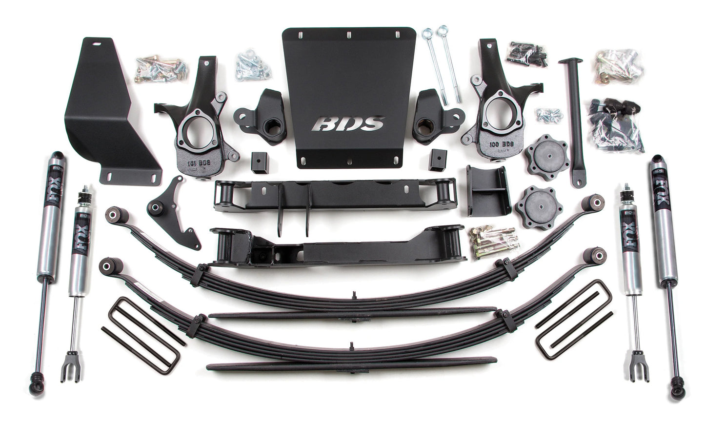 BDS 1999-2006 CHEVY,GMC 1500 4WD 4.5" LIFT LEAF SPRINGS KIT WITH FOX 2.0 SHOCKS