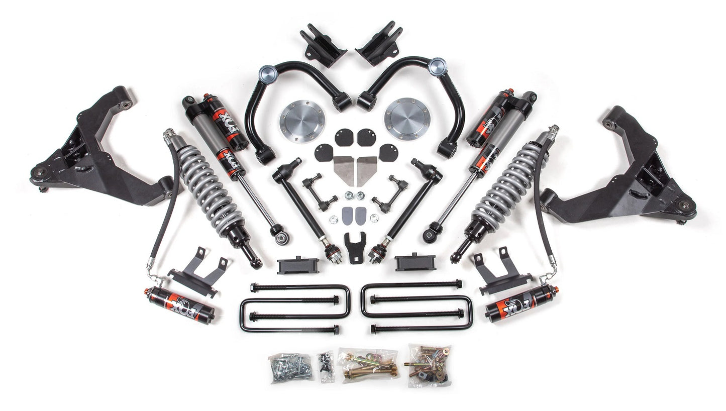 BDS 20-25 GM 2500HD,3500HD 4WD DIESEL NO BLOCK,3" LIFT KIT,FOX ELITE COILOVERS