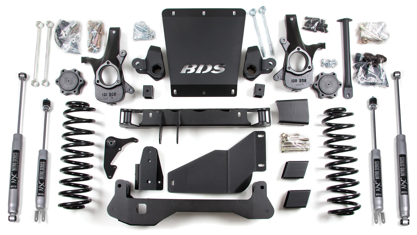 BDS 00-06 TAHOE,YUKON,SUBURBAN 4WD,6" LIFT KIT WITH NITRO SHOCKS