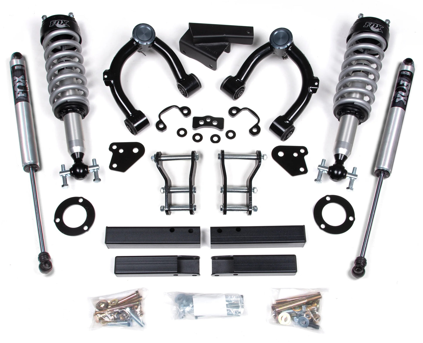 BDS 2019-2023 FORD RANGER 4WD,3.5" LIFT KIT,CAST STEEL KNUCKLE,FOX 2.0 COILOVERS