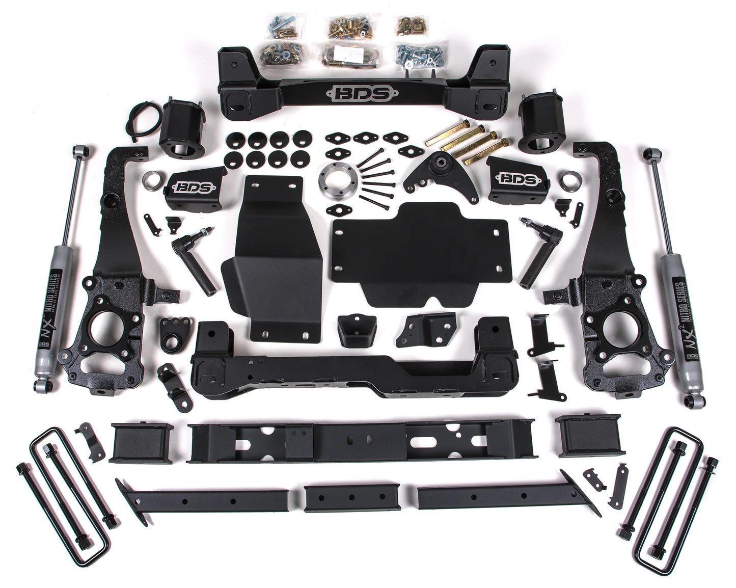 BDS 2019-2023 FORD RANGER 4WD,6" LIFT KIT,CAST STEEL KNUCKLE,NITRO SHOCKS