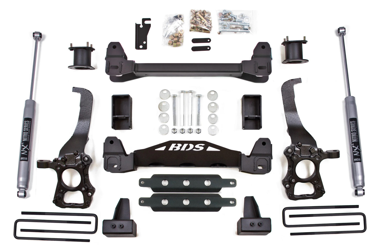 BDS 2015-2019 FORD F150 2WD,6" LIFT KIT,CROSSMEMBER,4" BLOCK,NITRO SHOCKS