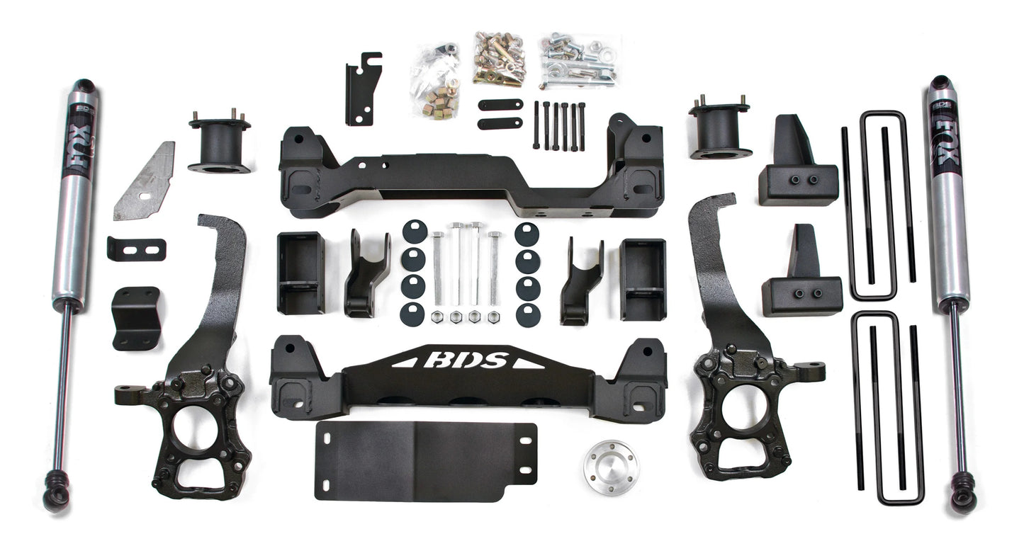 BDS 2014 FORD F150 4WD,4" LIFT KIT,CROSSMEMBER,2" BLOCK,FOX 2.0 SHOCKS
