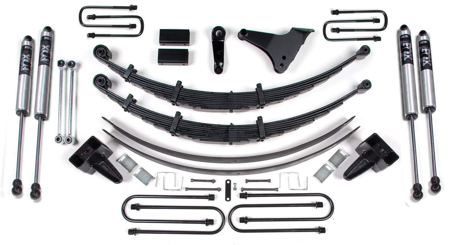BDS 1999-2004 FORD F250,350 4WD,6" LIFT,NO OVERLOAD,PRE-2-28-99 U-BOLTS,FOX 2.0