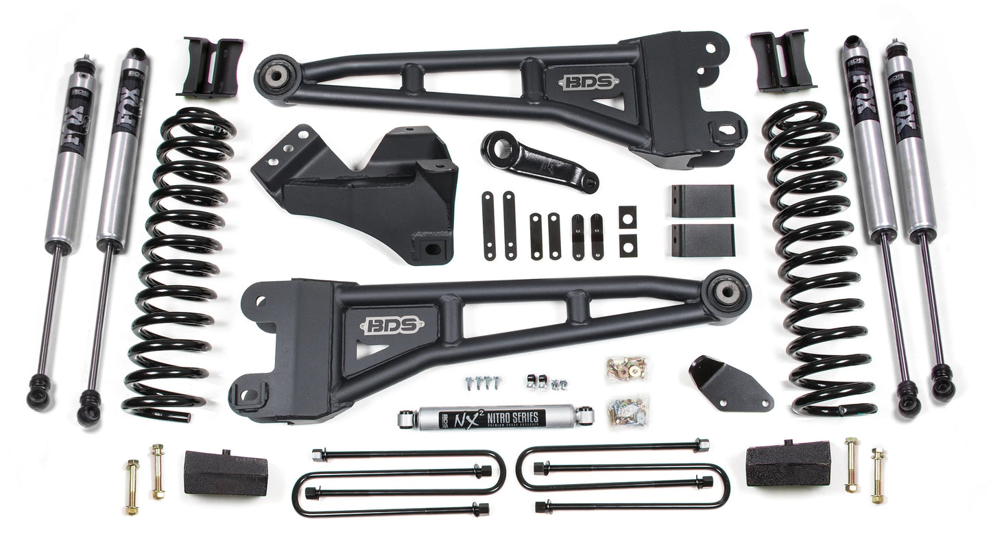 BDS 2005-2007 FORD F250,F350 4WD,DIESEL,4" RADIUS LIFT,NO OVERLOAD,BLOCK,FOX 2.0