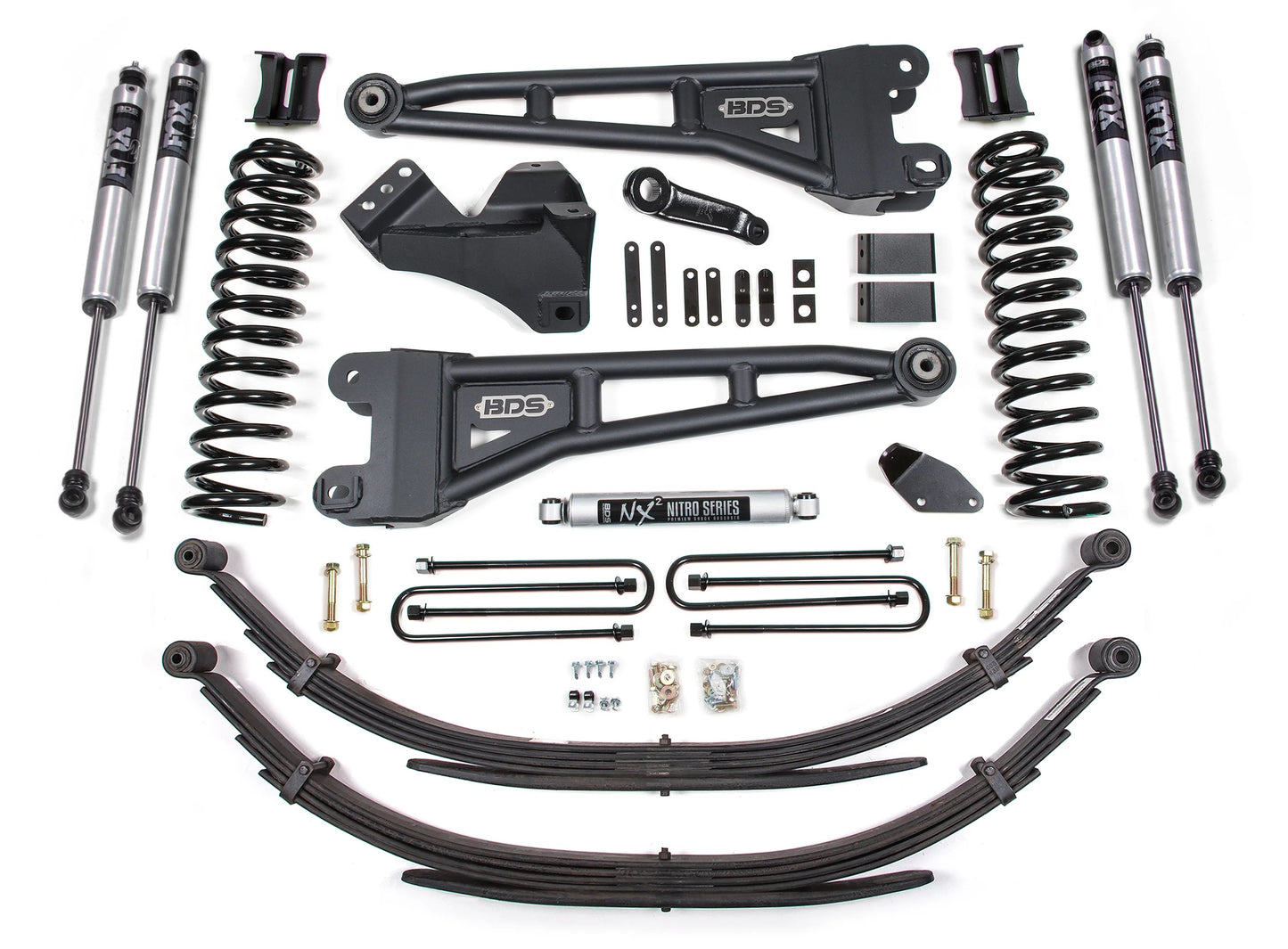 BDS 2005-2007 FORD F250,F350 4WD,DIESEL,4" RADIUS LIFT,LEAFS,FOX 2.0 SHOCKS