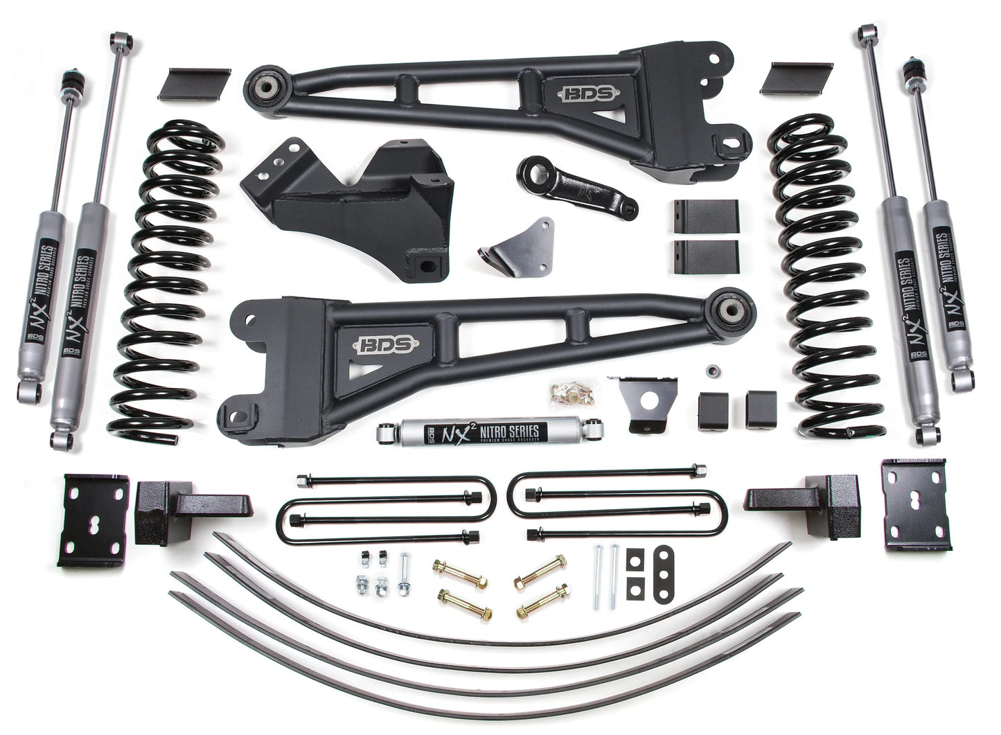 BDS 2005-2007 FORD F250,F350 4WD,DIESEL,6" RADIUS LIFT,OVERLOAD,ADD LEAF,NITRO