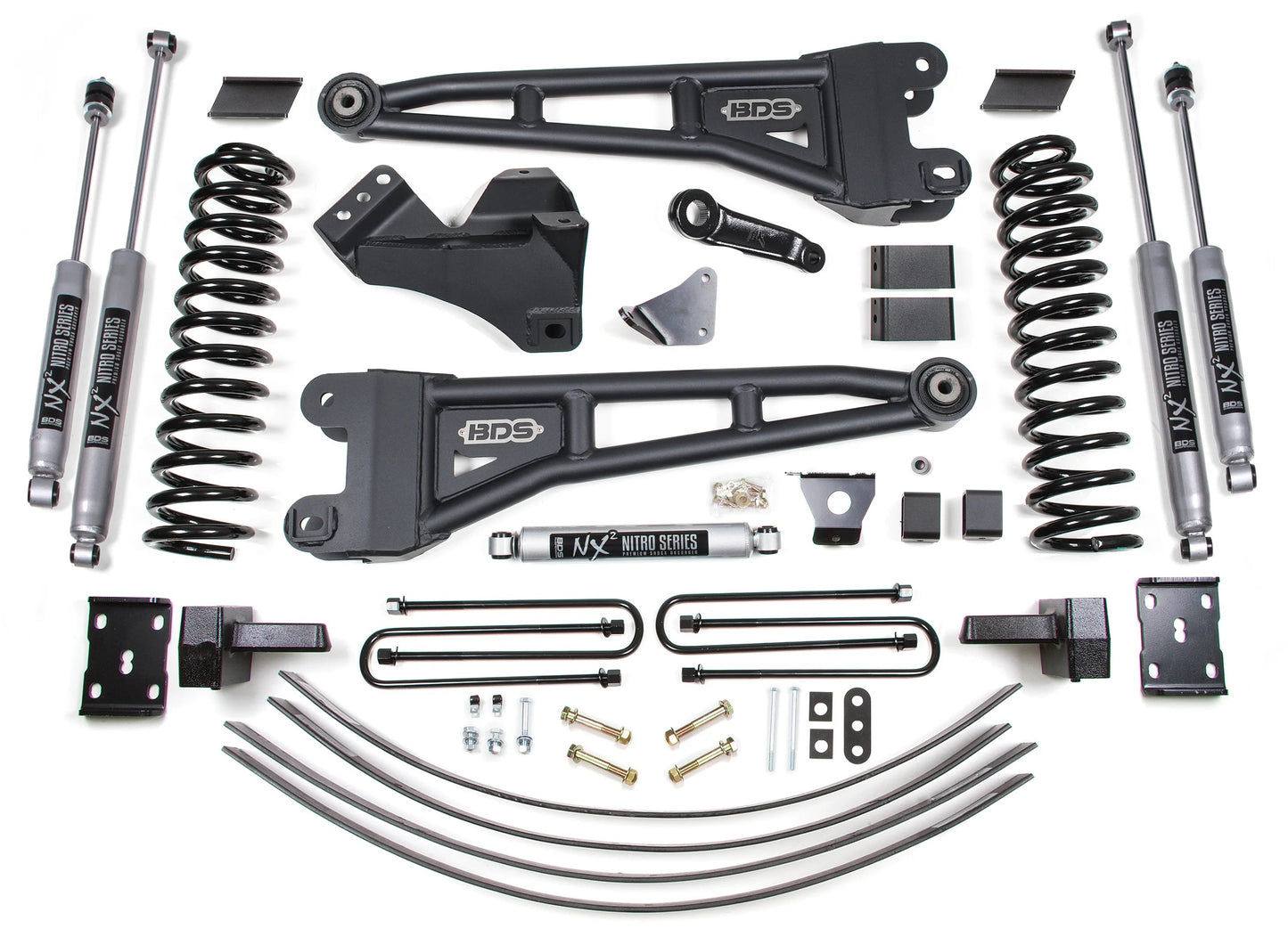 BDS 2005-2007 FORD F250,F350 4WD,GAS,6" RADIUS LIFT,NO OVERLOAD,ADD LEAF,NITRO