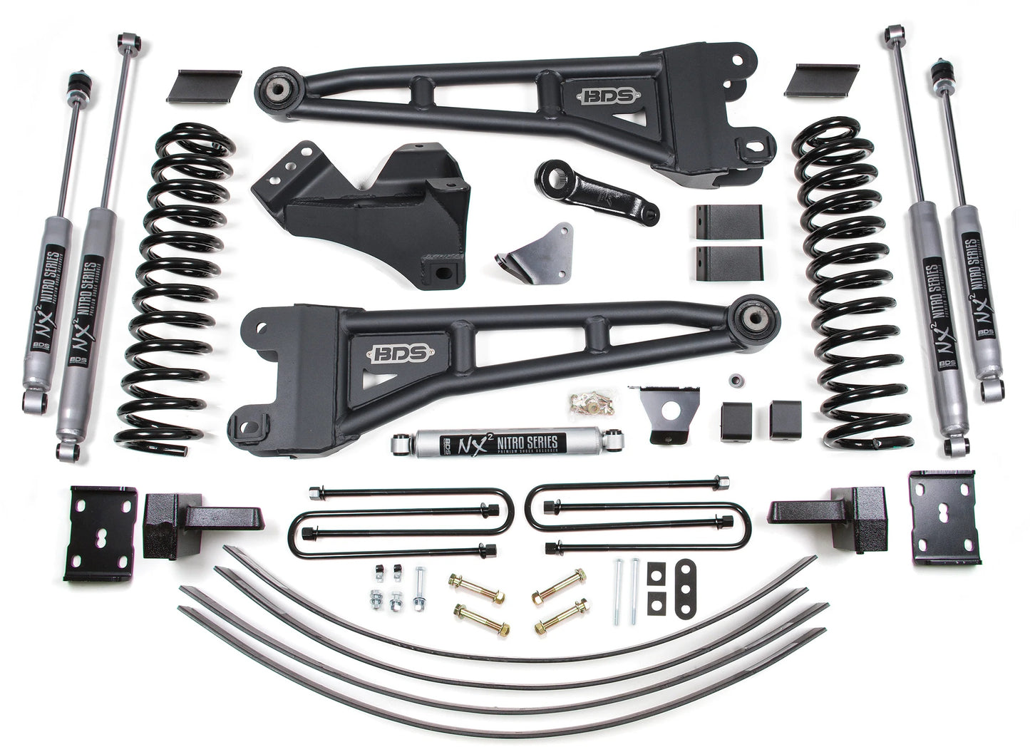 BDS 2005-2007 FORD F250,F350 4WD,GAS,6" RADIUS LIFT,OVERLOAD,ADD LEAF,NITRO