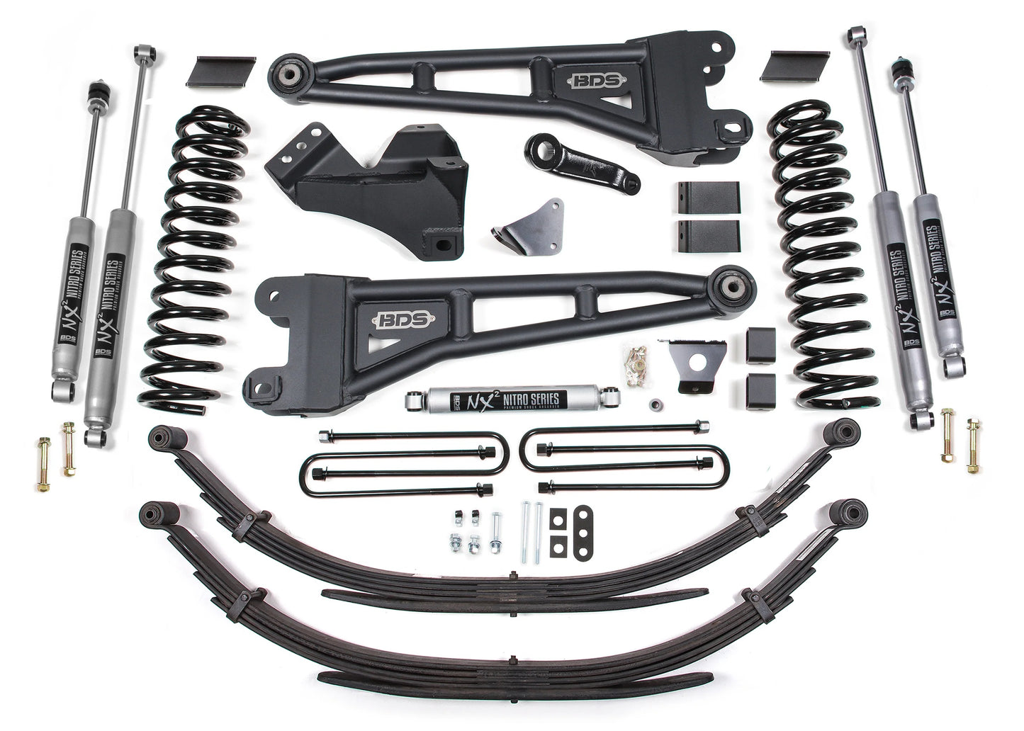 BDS 2008-2010 FORD F250,F350 4WD,DIESEL,6" RADIUS LIFT,LEAF SPRINGS,NITRO
