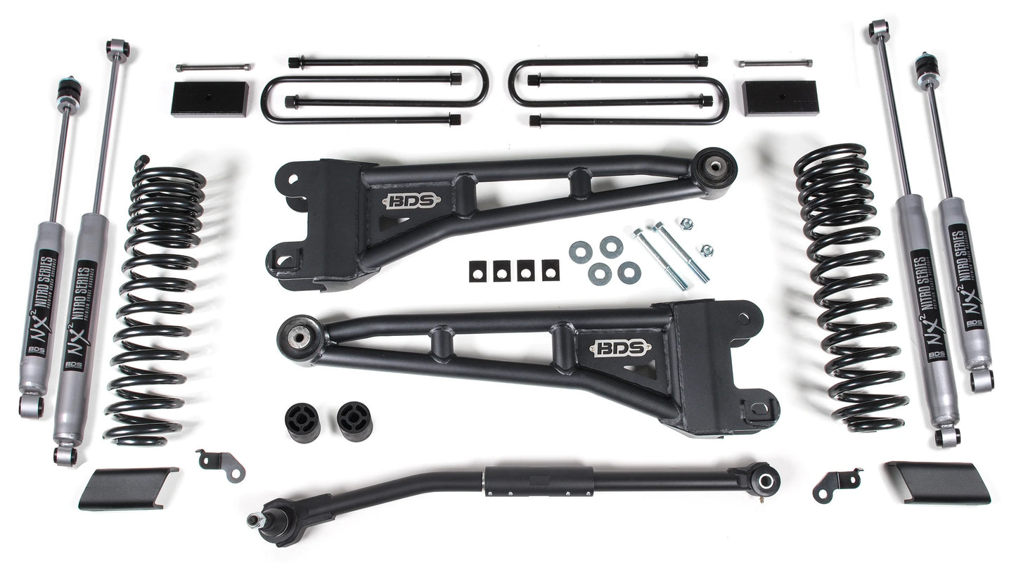 BDS 2023-2025 FORD F-250,F-350 4WD 3" LIFT KIT WITH RADIUS ARMS & NITRO SHOCKS