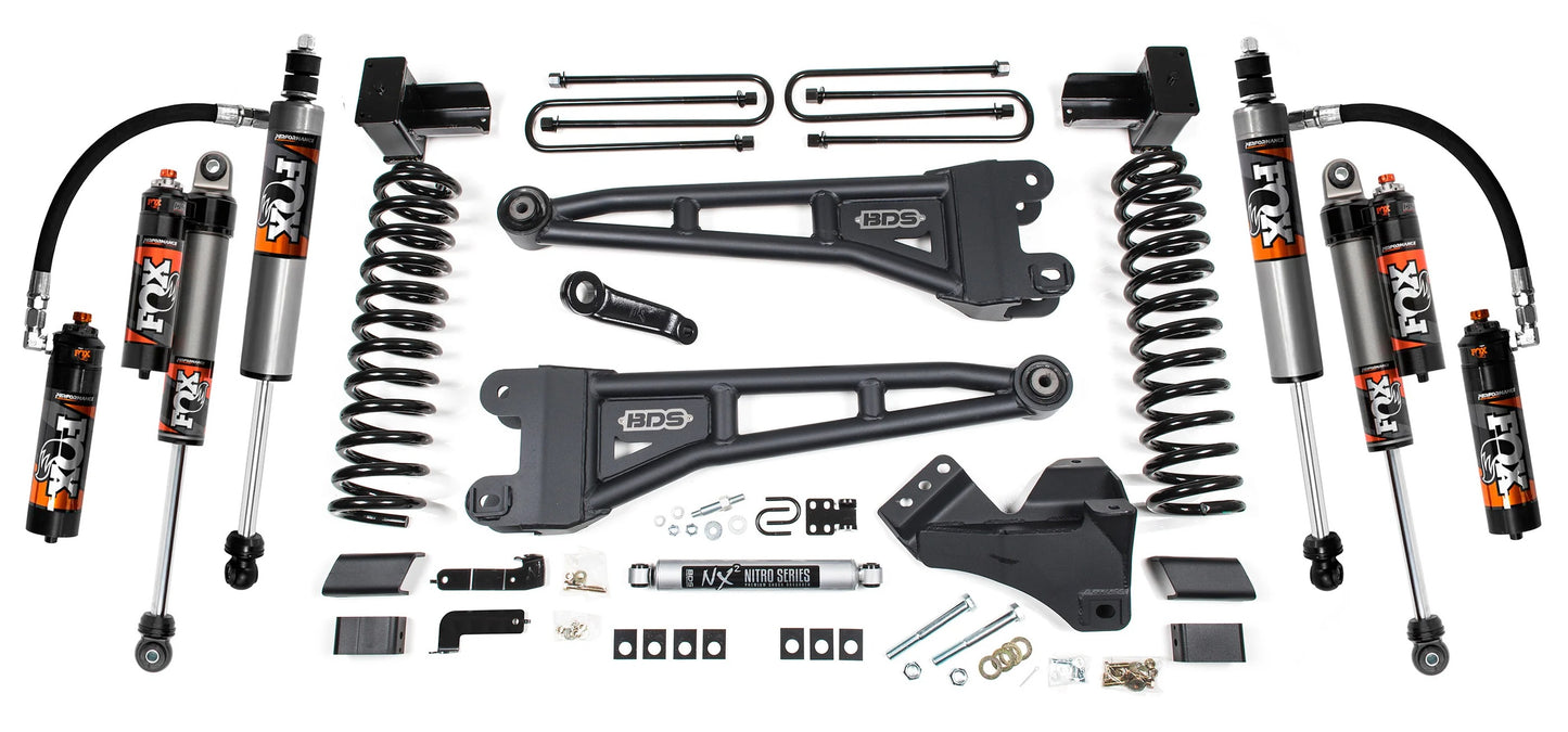 BDS 23-26 FORD F-250,F-350 4WD,GAS,RADIUS 5" LIFT,5" BLOCK,HAS OVERLOAD,FOX 2.5