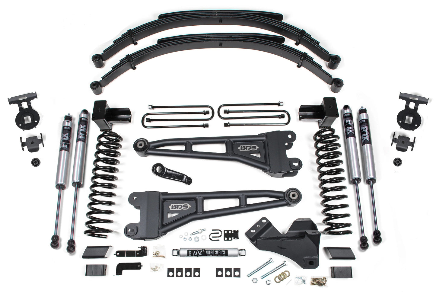 BDS 2023-2026 FORD F-250,F-350 4WD,GAS,RADIUS 5" LIFT,LEAF SPRING,FOX 2.0 SHOCKS