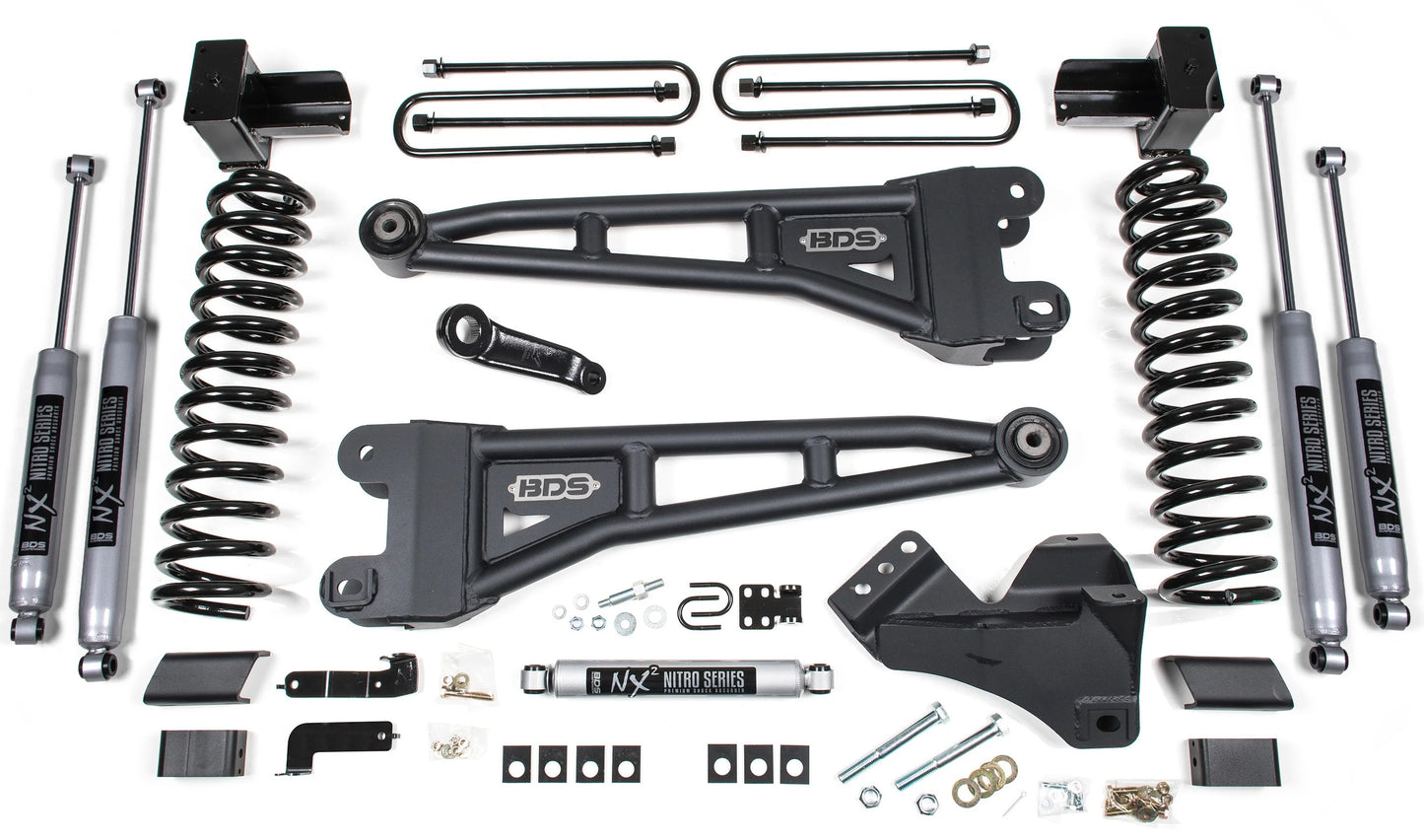 BDS 23-26 FORD F-250,F-350 4WD,GAS,RADIUS 6" LIFT,5" BLOCK,NO OVERLOAD,NITRO