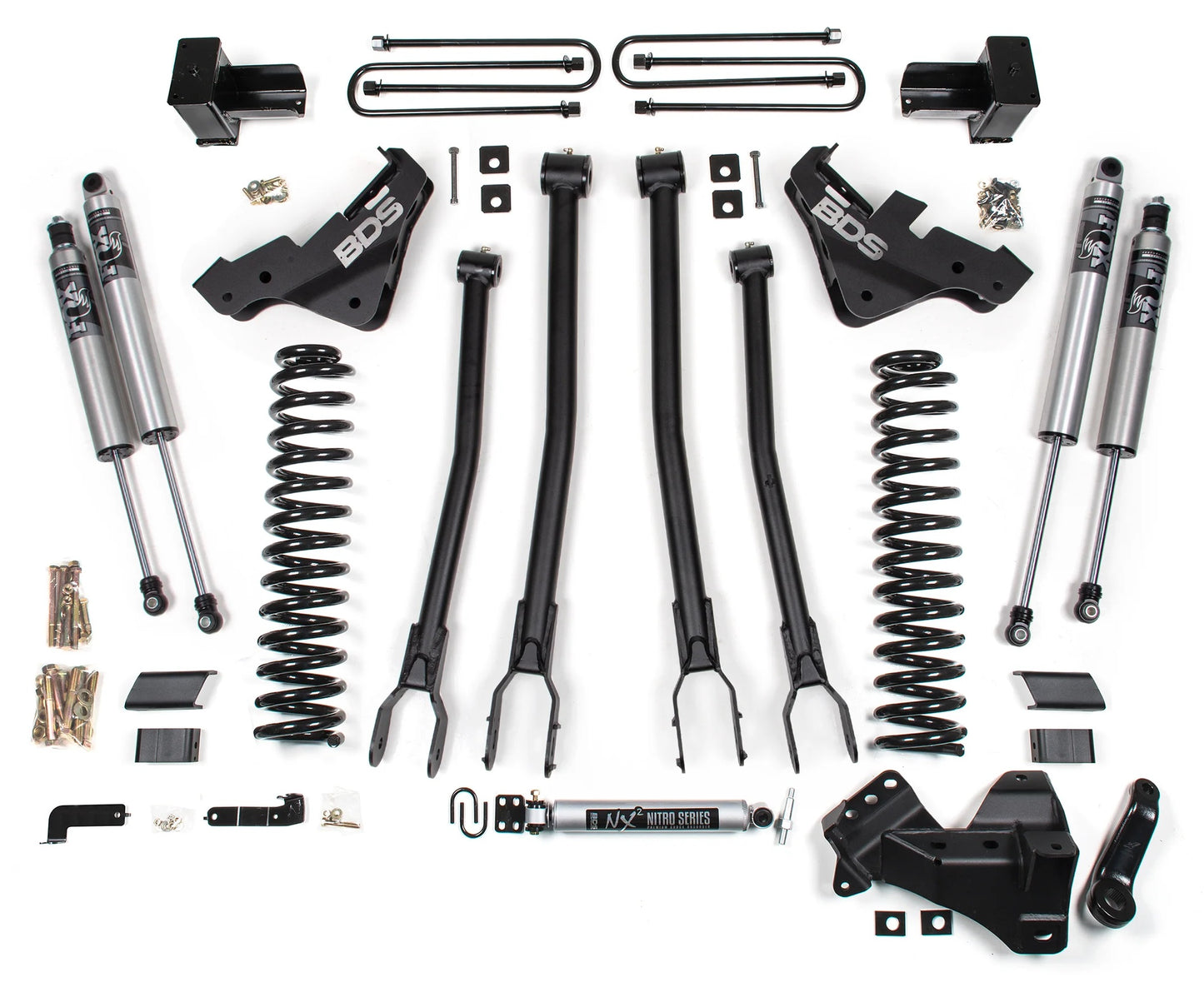 BDS 2023-2025 FORD F-250,F-350 4WD DIESEL 5" LIFT KIT,4-LINK,BLOCK,FOX 2.5 HTO