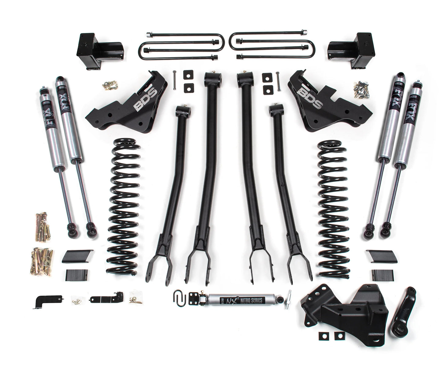 BDS 2023-2025 FORD F-250,F-350 4WD DIESEL DRW 5" LIFT KIT,4-LINK,FOX 2.0