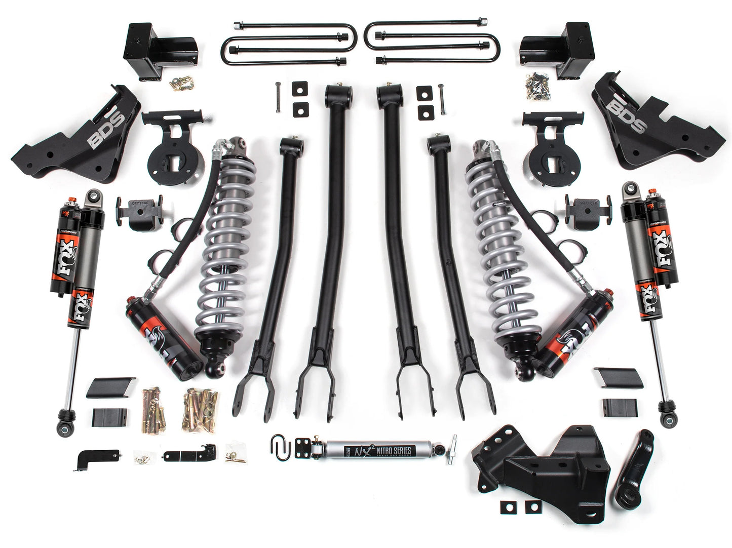 BDS 2023-2025 FORD F-250,F-350 4WD DIESEL DRW 5" LIFT KIT,4-LINK,FOX 2.5 ELITE