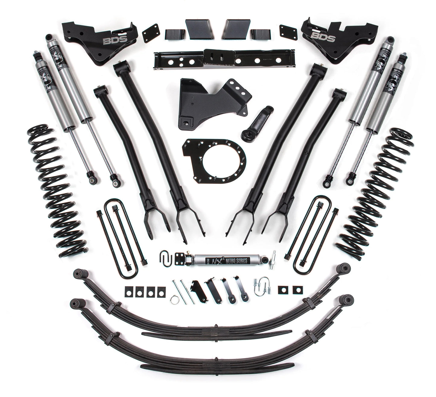 BDS 2023-2025 FORD F-250,F-350 4WD DIESEL 7" LIFT KIT,4-LINK,SPRINGS,FOX 2.5 HTO