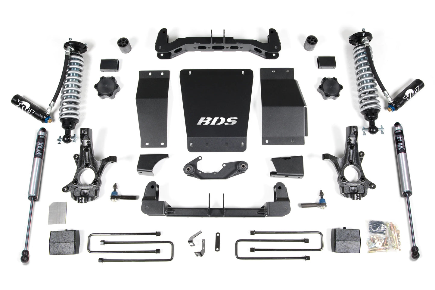BDS 2014-2018 CHEVY,GMC 1500 4WD CAST STEEL ARMS,4" LIFT BLOCK KIT,FOX 2.5