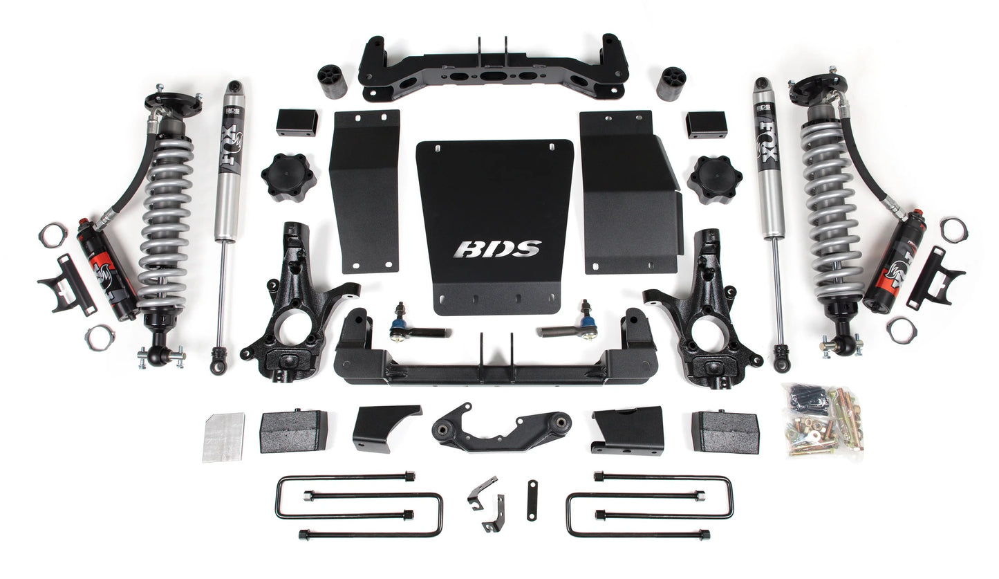 BDS 2014-2018 CHEVY,GMC 1500 4WD CAST STEEL ARMS,4" LIFT BLOCK KIT,FOX 2.0