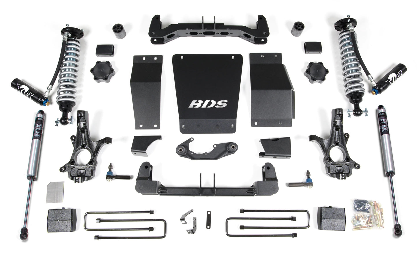 BDS 2014-2018 CHEVY,GMC 1500 4WD STAMPED OR ALUM ARMS,4" LIFT BLOCK KIT,FOX 2.5