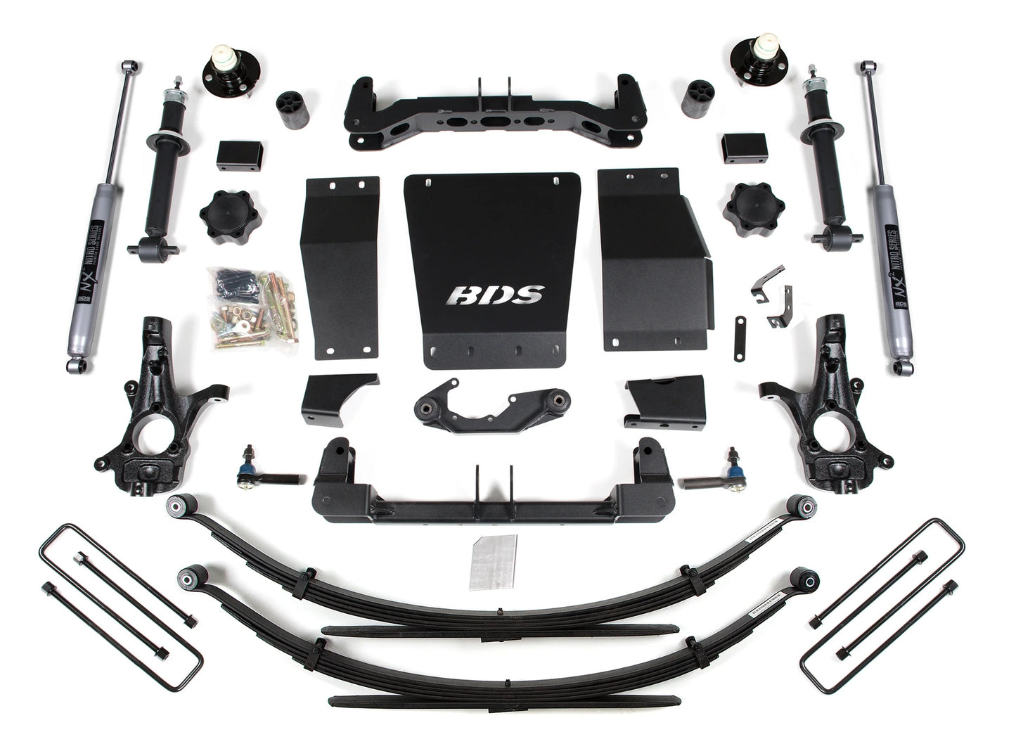 BDS 2014-2018 CHEVY,GMC 1500 4WD CAST STEEL ARMS,4" LIFT LEAF SPRING KIT,NITRO