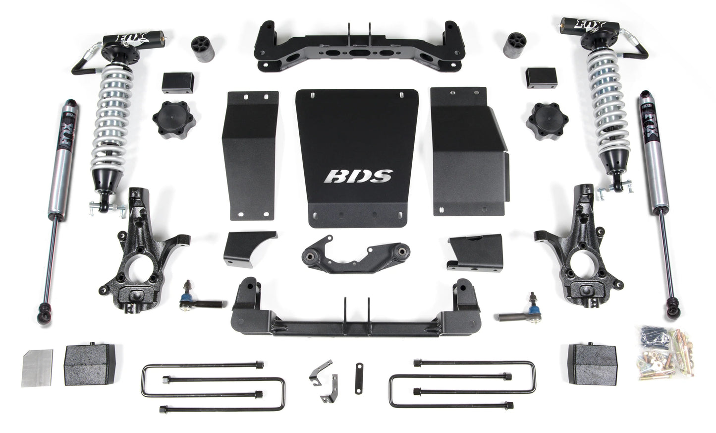 BDS 2014-2018 CHEVY,GMC 1500 4WD CAST STEEL ARMS,6" LIFT LEAF SPRINGS,FOX 2.5