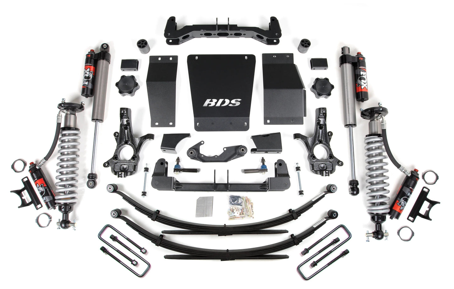 BDS 2014-2018 CHEVY,GMC 1500 4WD CAST STEEL ARMS,6" LIFT LEAF SPRINGS,FOX 2.5