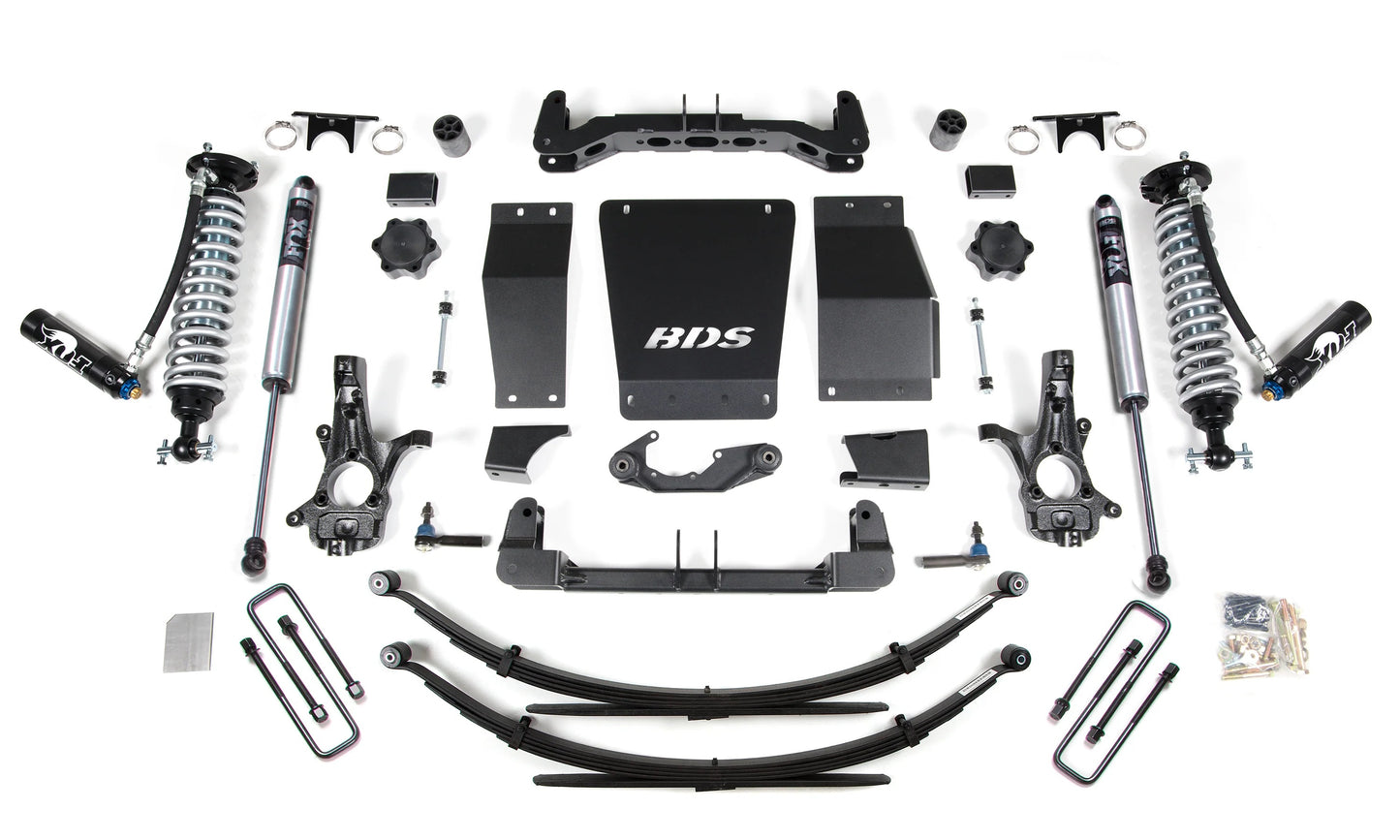 BDS 2014-2018 CHEVY,GMC 1500 4WD STAMP/ALUM ARMS,6" LIFT LEAF SPRINGS,FOX 2.5