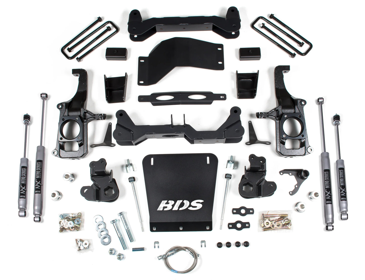 BDS 11-19 GM 2500HD,3500HD W/ OVERLOAD,4.5" LIFT KIT,2" REAR BLOCK,NITRO SHOCKS