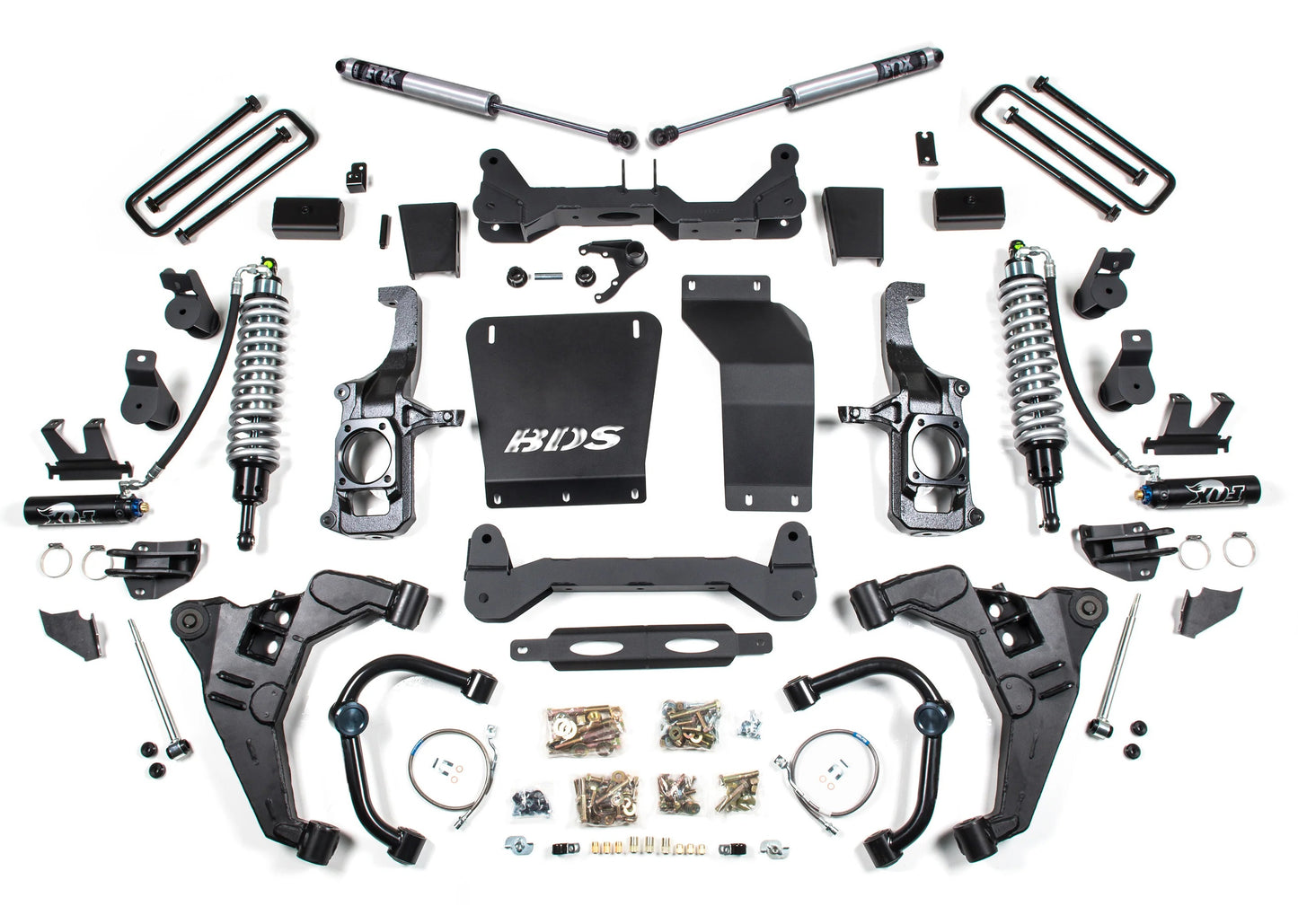 BDS 11-19 GM 2500HD,3500HD DIESEL W/O OVERLOAD,6.5" LIFT,3" BLOCK,FOX COILOVERS