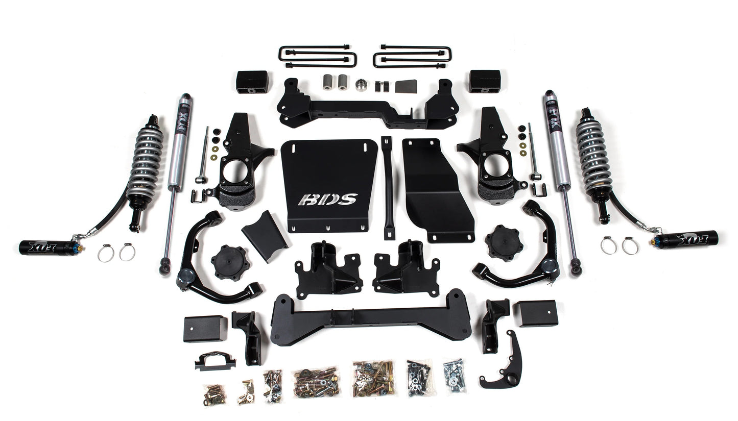 BDS 01-10 GM 2500HD,3500HD,4.5" LIFT KIT,WITH FOX 2.5 COILOVERS
