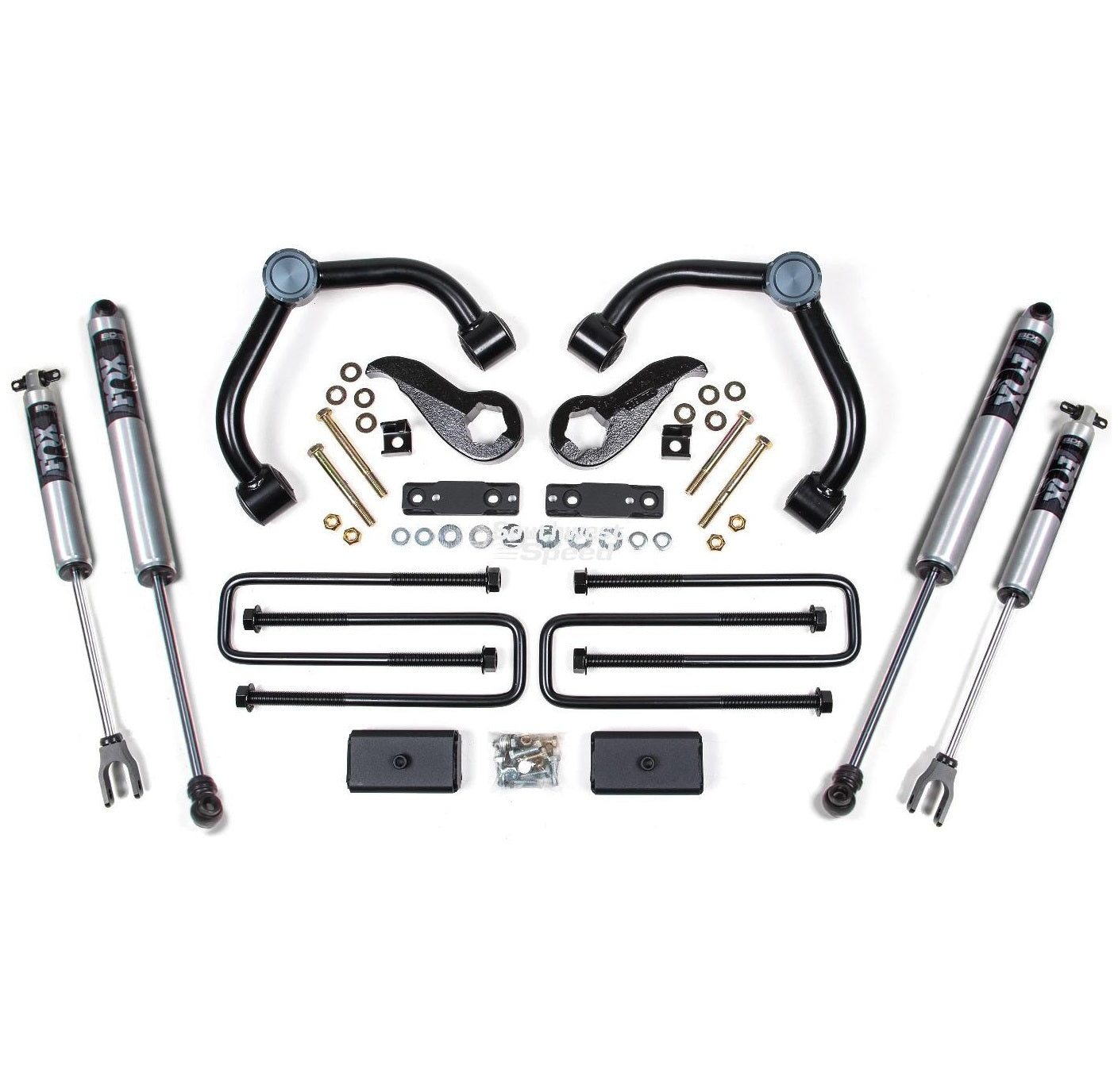 BDS 20-25 GM 2500HD,3500HD 3" BLOCK W/O OVERLOAD,3" LIFT KIT,FOX 2.0 SHOCKS