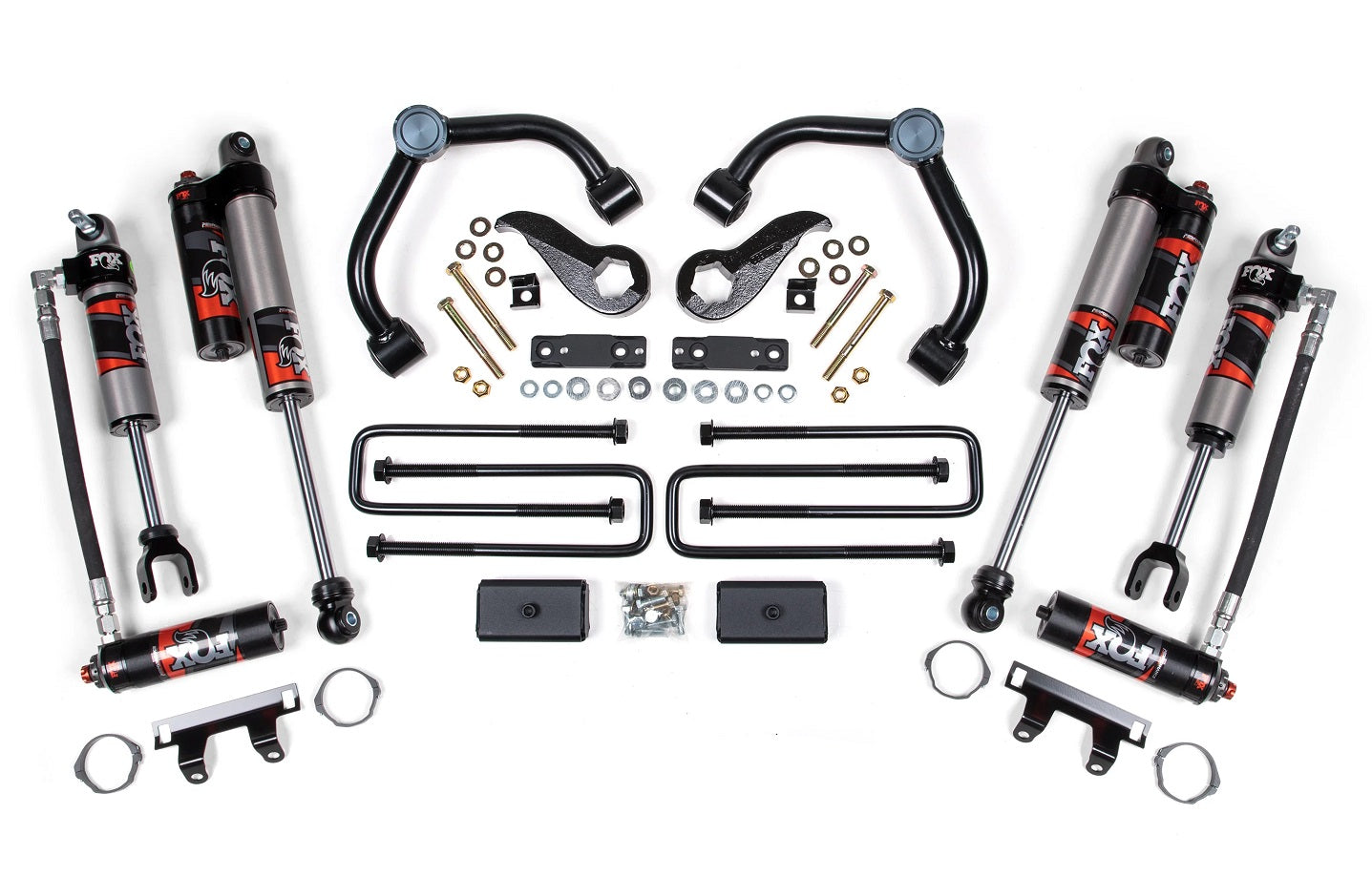 BDS 20-25 GM 2500HD,3500HD 3" BLOCK W/ OVERLOAD,3" LIFT KIT,FOX ELITE COILOVERS