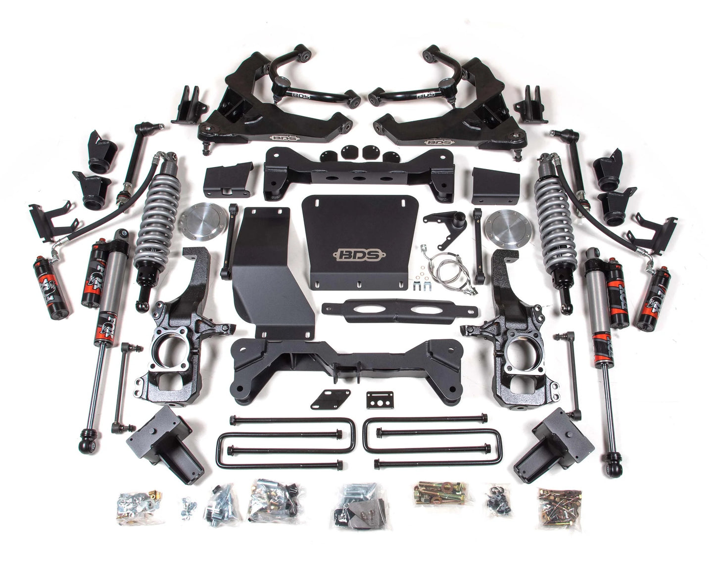 BDS 20-25 GM 2500HD,3500HD W/O OVERLOAD,6.5" LIFT BLOCK KIT W/ FOX 2.5 COILOVERS