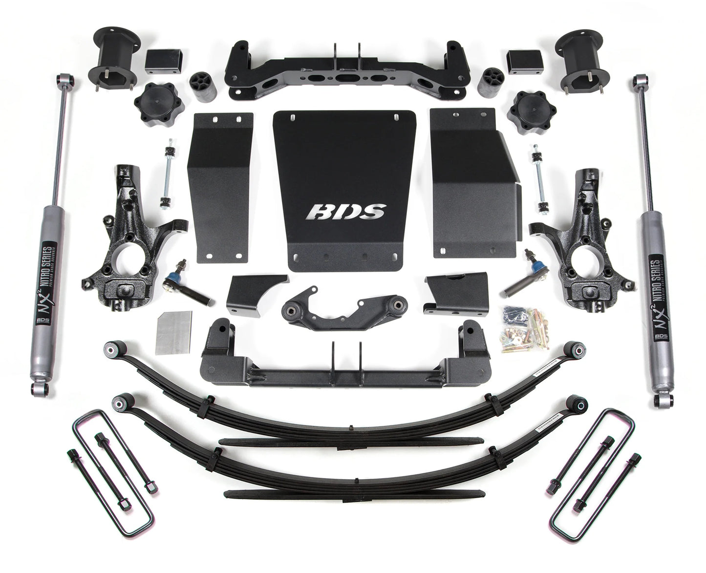 BDS 2014-2018 CHEVY,GMC 1500 4WD STAMPED OR ALUM ARMS,4.5" LIFT LEAF SPRING,FOX
