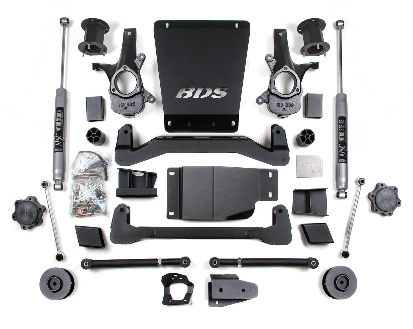 BDS 07-14 TAHOE,YUKON,SUBURBAN 4WD,4.5" LIFT,3" REAR,WITH NITRO SHOCKS