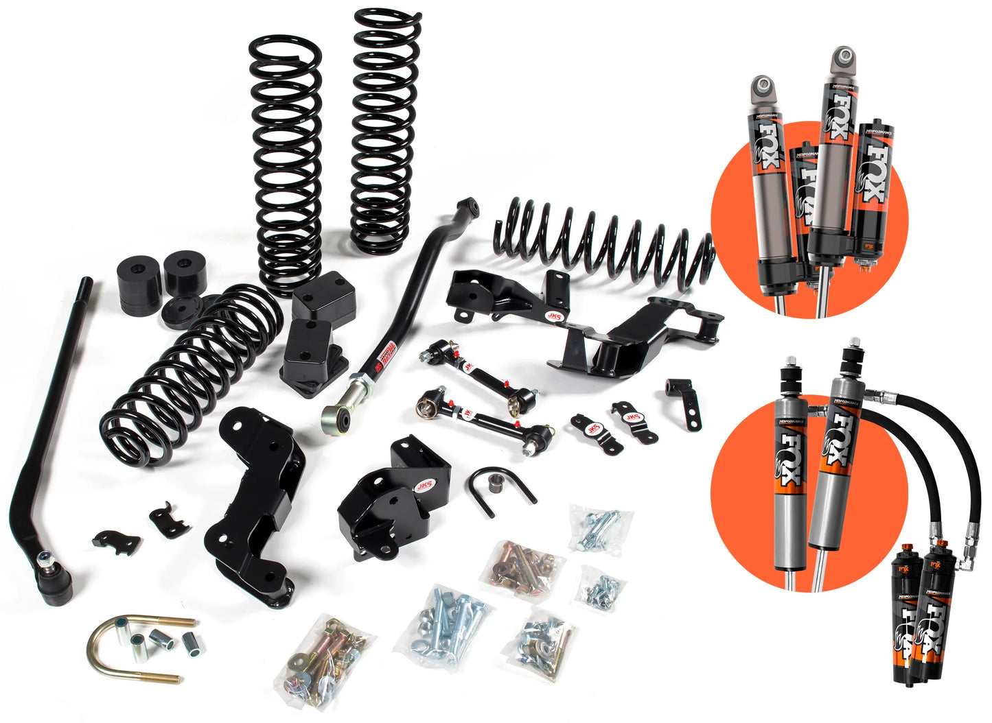 JKS 07-18 WRANGLER JK 4DR 3.5" J-KONTROL SUSP LIFT KIT,FOX 2.5 PES R/R DSC 4WD