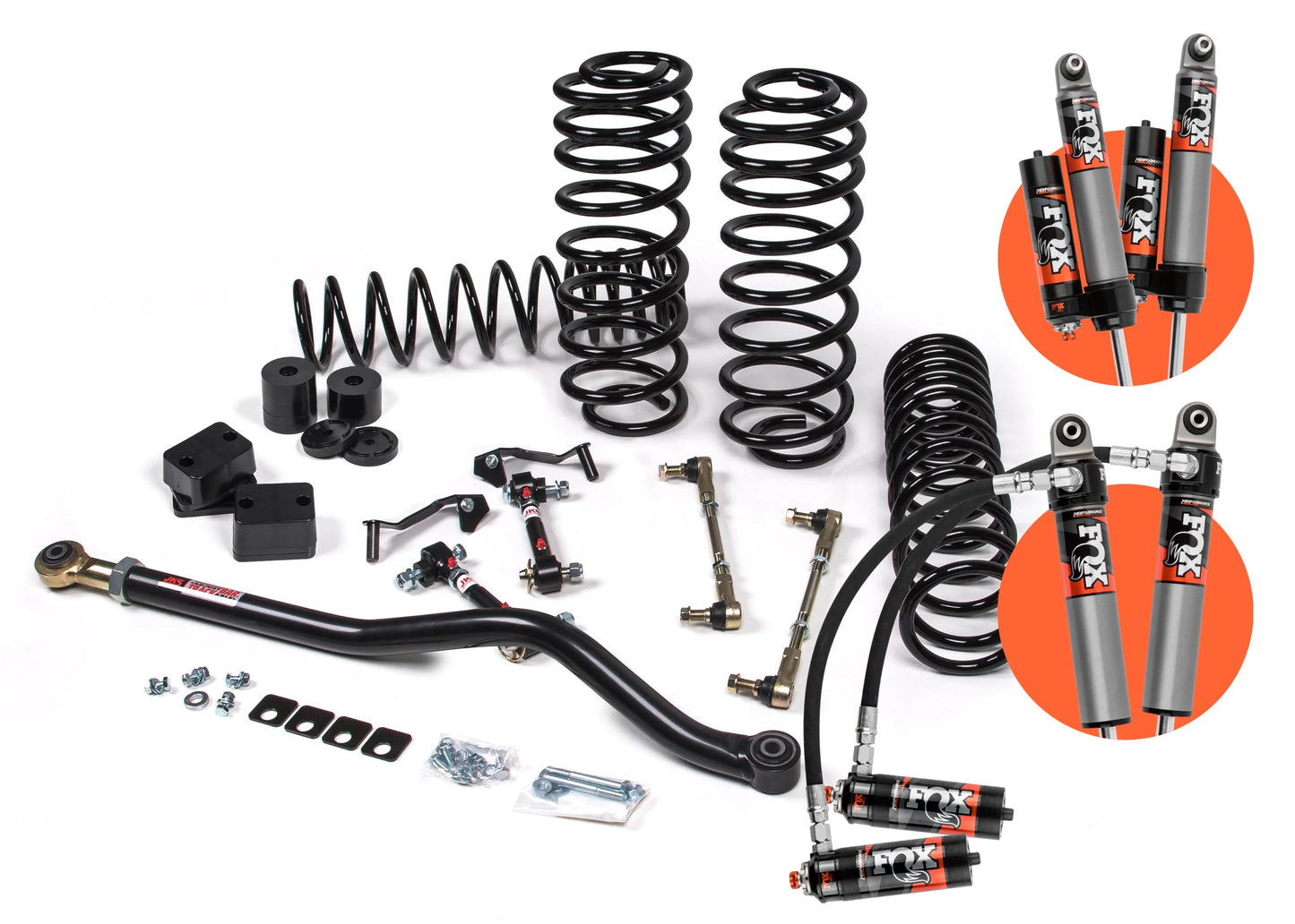 JKS 20-25 GLADIATOR JT 3-3.5" FRONT 1.5-2" REAR LIFT,FOX 2.5 PERFORMANCE ELITE