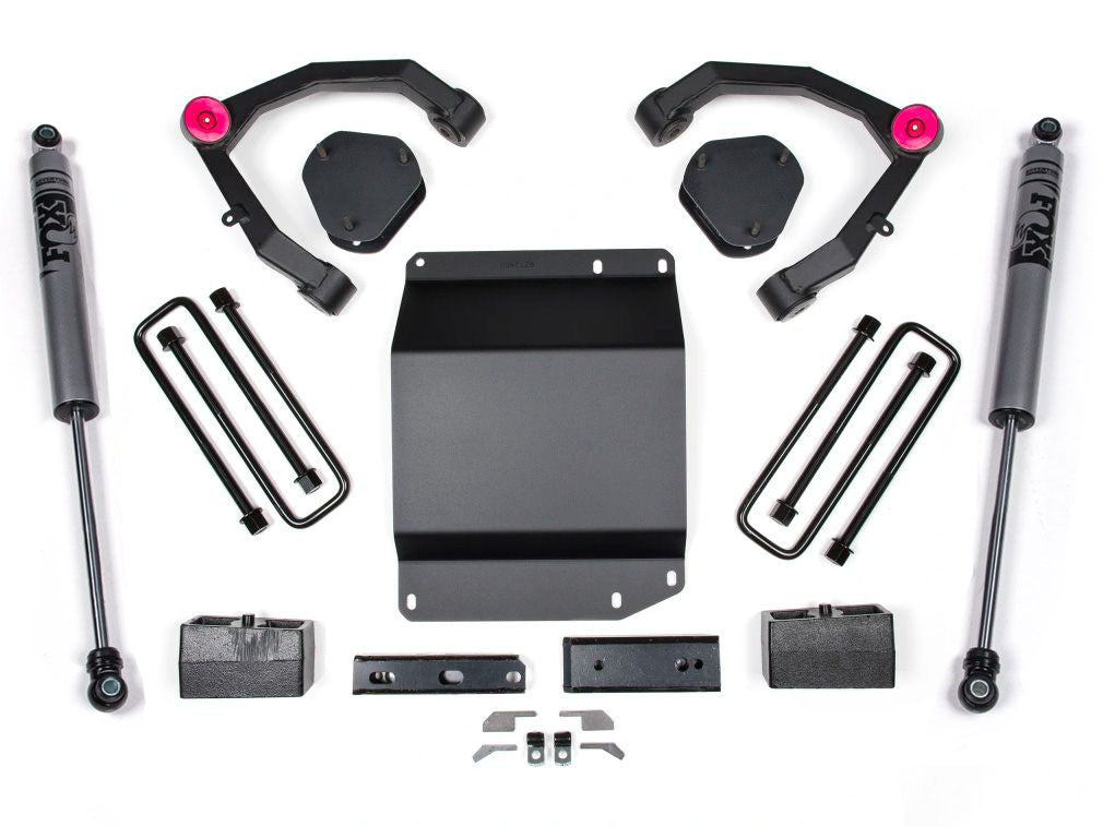 ZONE 2007-2013 CHEVY,GMC 1500 4WD TRUCK 3.5" UPPER CONTROL ARM LIFT,W/FOX SHOCKS