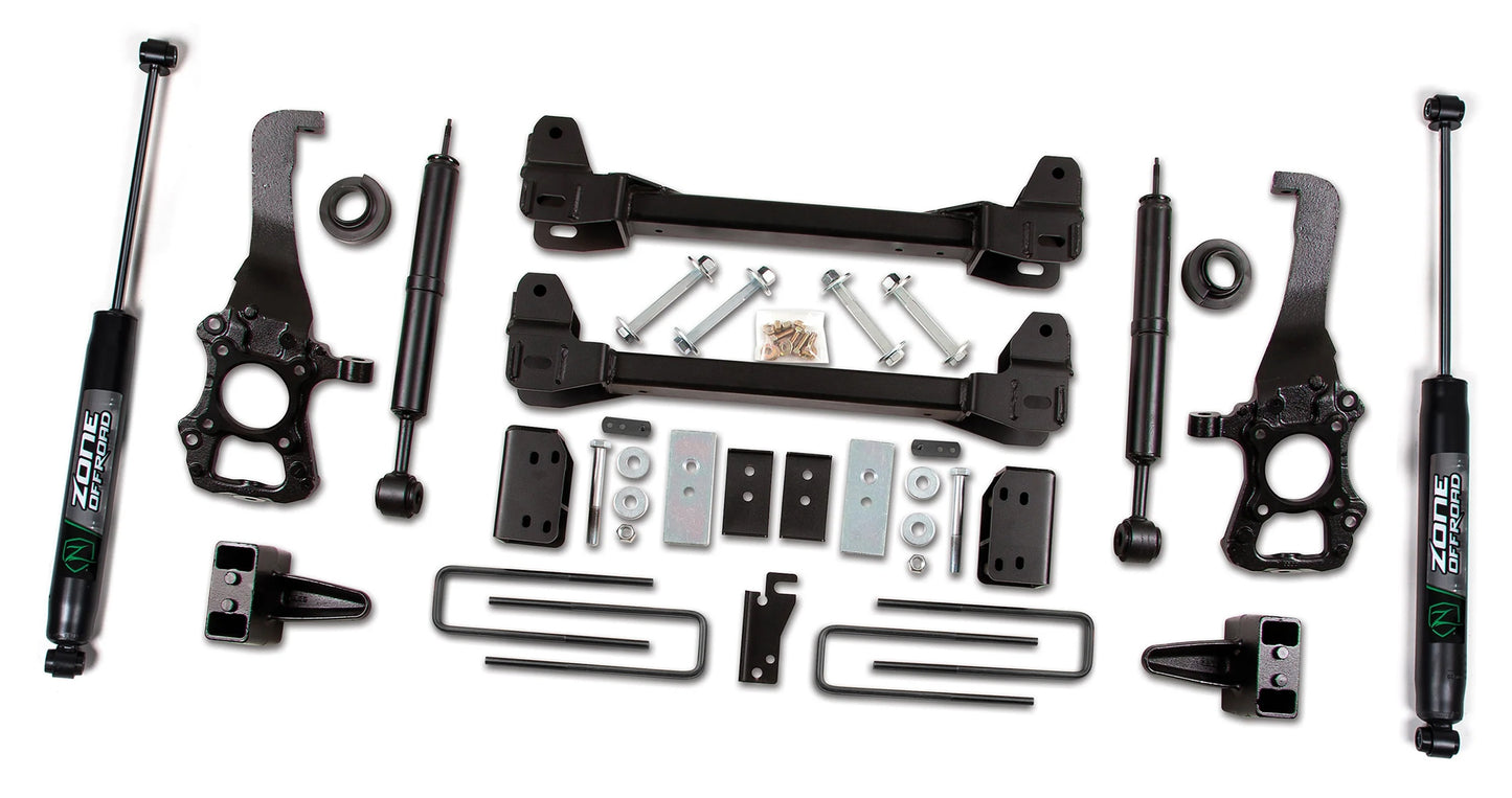 ZONE 2009-2013 FORD F-150 2WD 6" SUSPENSION LIFT KIT,5" BLOCK,NITRO SHOCKS