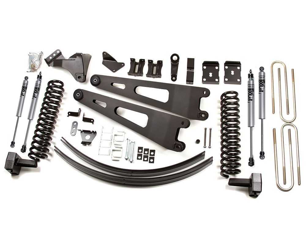ZONE 2011-2016 F250/350 GAS 4WD W/O OVERLOAD 6" RADIUS ARM LIFT,FOX SHOCKS