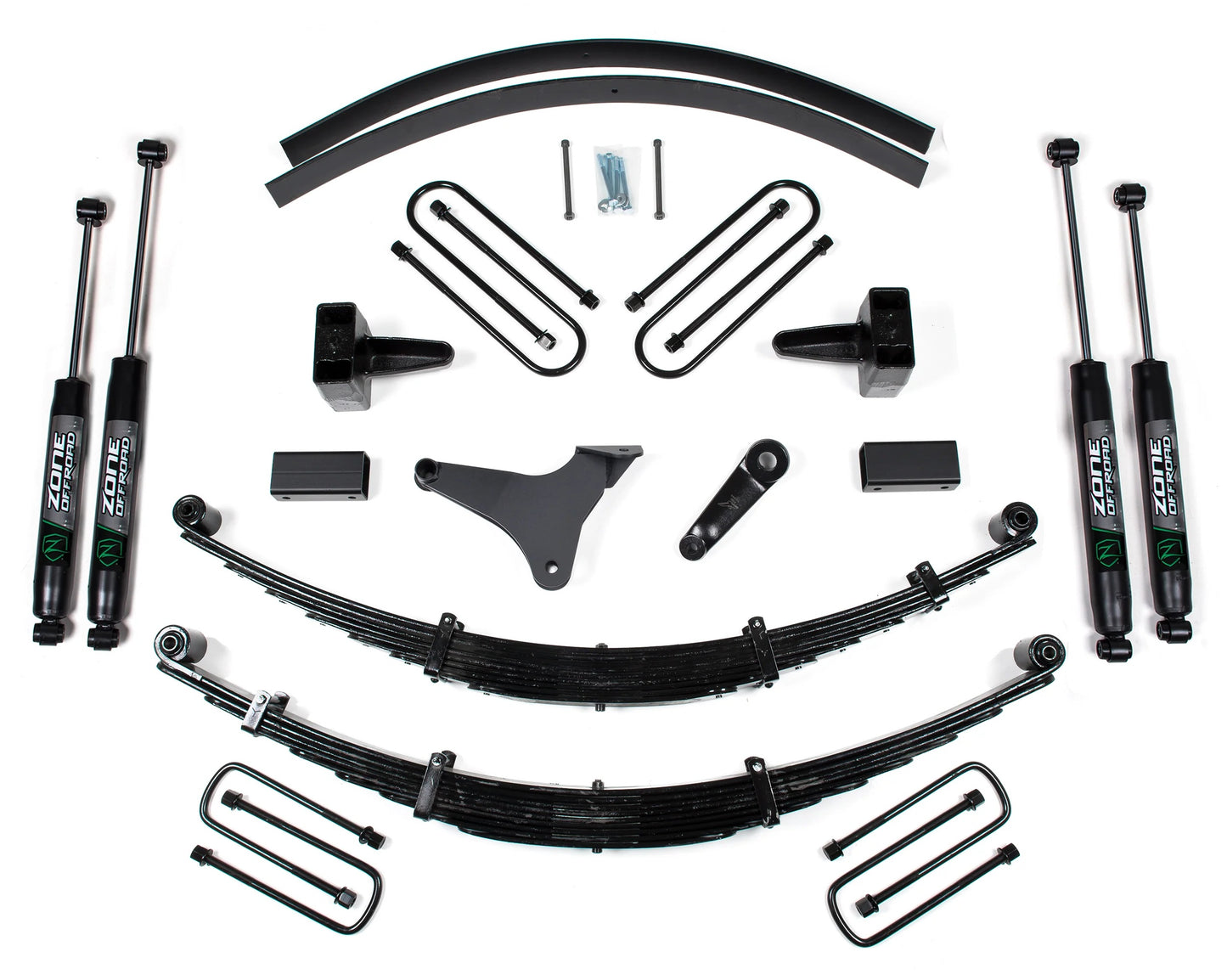 ZONE 1999-2004 FORD F-250,F-350 4WD SQUARE 6" SUSPENSION LIFT,NITRO SHOCKS